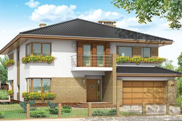  Projekt domu Gabriela (WAH1188) - projekt domu z pełnym piętrem - Zdjęcie 1