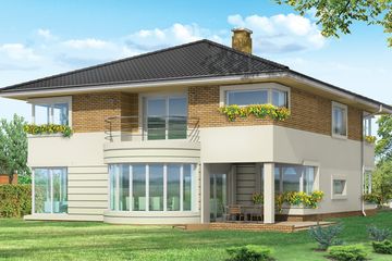  Projekt domu Gabriela 2 (WAH1189) - projekt domu z pełnym piętrem - Zdjęcie 2