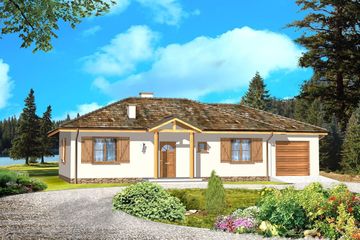  Projekt domu Jak marzenie z garażem (WAH1196) - projekt domu parterowego - Zdjęcie 1