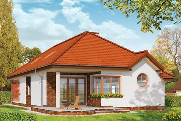  Projekt domu Jamnik (WAH1197) - projekt domu parterowego - Zdjęcie 2