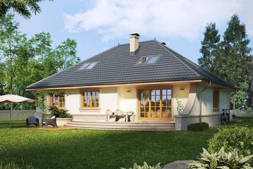  Projekt domu Retro (WRN1060) - projekt domu parterowego z poddaszem - Zdjęcie 2