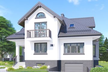  Projekt domu APS 006 (LUA1005) - projekt domu parterowego z poddaszem - Zdjęcie 1