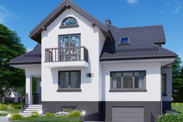  Projekt domu APS 006 (LUA1005) - projekt domu parterowego z poddaszem - Zdjęcie 1