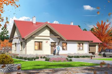  Projekt domu Bella II (WOE1006) - projekt domu parterowego - Zdjęcie 1