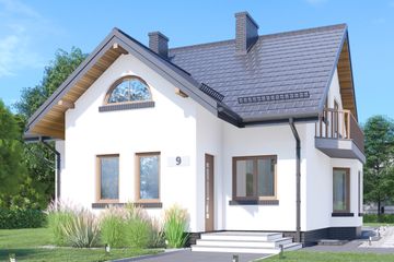  Projekt domu APS 009 (LUA1008) - projekt domu parterowego z poddaszem - Zdjęcie 1