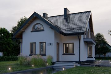  Projekt domu APS 009 (LUA1008) - projekt domu parterowego z poddaszem - Zdjęcie 3