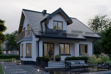  Projekt domu APS 009 (LUA1008) - projekt domu parterowego z poddaszem - Zdjęcie 4