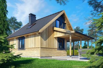  Projekt domu letniskowego Skrzat (letniskowy) (BSB1064) - projekt domu letniskowego parterowego z poddaszem - Zdjęcie 3