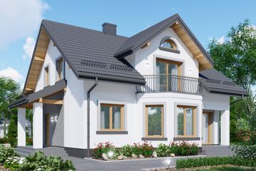  Projekt domu APS 013 (LUA1012) - projekt domu parterowego z poddaszem - Zdjęcie 1