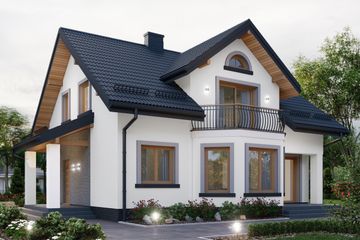  Projekt domu APS 013 (LUA1012) - projekt domu parterowego z poddaszem - Zdjęcie 4