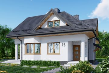  Projekt domu APS 015 (LUA1014) - projekt domu parterowego z poddaszem - Zdjęcie 1