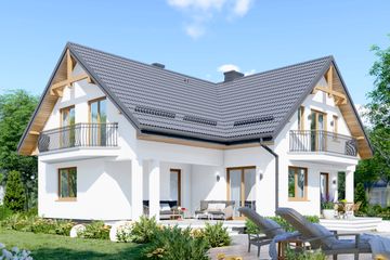  Projekt domu APS 015 (LUA1014) - projekt domu parterowego z poddaszem - Zdjęcie 2