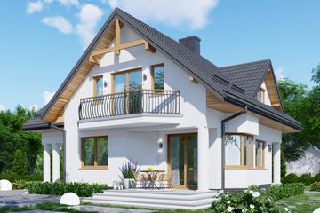  Projekt domu APS 015 (LUA1014) - projekt domu parterowego z poddaszem - Zdjęcie 3