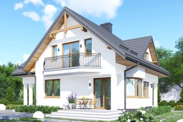  Projekt domu APS 015 (LUA1014) - projekt domu parterowego z poddaszem - Zdjęcie 3