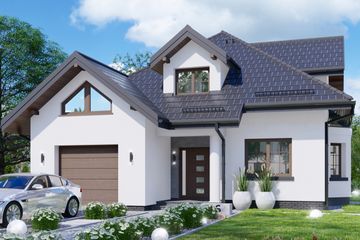  Projekt domu APS 016 (LUA1015) - projekt domu parterowego z poddaszem - Zdjęcie 1