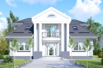  Projekt domu APS 022 (LUA1021) - projekt domu parterowego z poddaszem - Zdjęcie 1