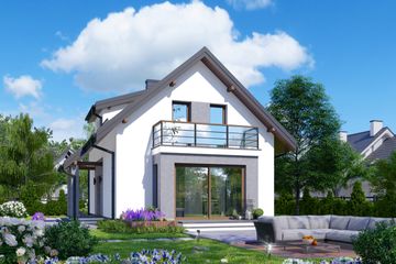  Projekt domu APS 029 (LUA1028) - projekt domu parterowego z poddaszem - Zdjęcie 1