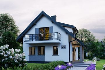  Projekt domu APS 029 (LUA1028) - projekt domu parterowego z poddaszem - Zdjęcie 3