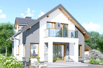  Projekt domu APS 031 (LUA1030) - projekt domu parterowego z poddaszem - Zdjęcie 2