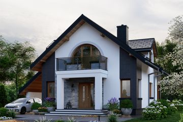  Projekt domu APS 031 (LUA1030) - projekt domu parterowego z poddaszem - Zdjęcie 3