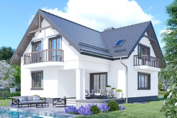  Projekt domu APS 039 (LUA1038) - projekt domu parterowego z poddaszem - Zdjęcie 2