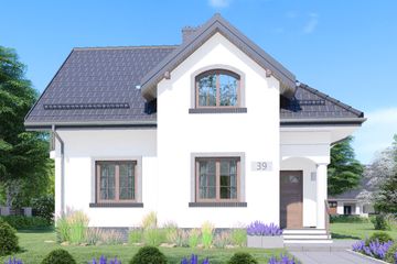  Projekt domu APS 039 (LUA1038) - projekt domu parterowego z poddaszem - Zdjęcie 1
