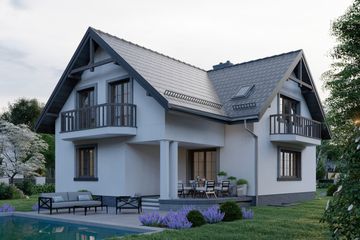  Projekt domu APS 039 (LUA1038) - projekt domu parterowego z poddaszem - Zdjęcie 4