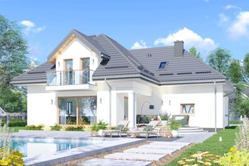  Projekt domu APS 041 (LUA1040) - projekt domu parterowego z poddaszem - Zdjęcie 3