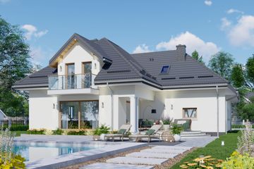  Projekt domu APS 041 (LUA1040) - projekt domu parterowego z poddaszem - Zdjęcie 3