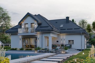  Projekt domu APS 041 (LUA1040) - projekt domu parterowego z poddaszem - Zdjęcie 4