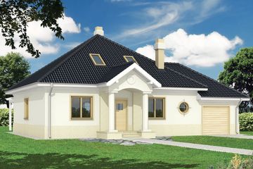  Projekt domu Bell 1B (WRD1273) - projekt domu parterowego z poddaszem - Zdjęcie 1