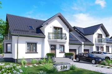  Projekt domu APS 194 (LUA1246) - projekt domu parterowego z poddaszem - Zdjęcie 1