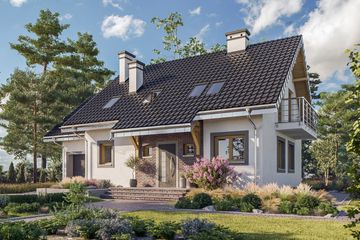 Projekt domu Figa Rex (1116) (KRD2073) - projekt domu parterowego z poddaszem - Zdjęcie 1