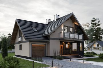  Projekt domu Majka Tura (1115) (KRD2078) - projekt domu parterowego z poddaszem - Zdjęcie 1
