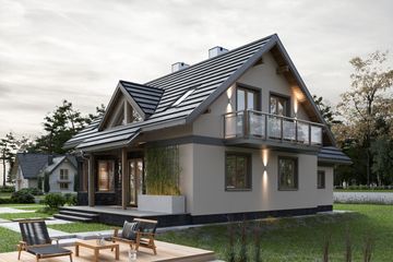  Projekt domu Majka Tura (1115) (KRD2078) - projekt domu parterowego z poddaszem - Zdjęcie 4