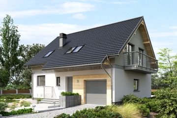  Projekt domu Oberek Rex (1123) (KRD2082) - projekt domu parterowego z poddaszem - Zdjęcie 3