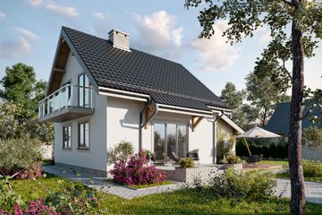  Projekt domu Smyk As (1121) (KRD2084) - projekt domu parterowego z poddaszem - Zdjęcie 3