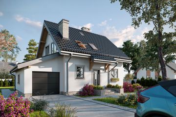  Projekt domu Smyk As (1121) (KRD2084) - projekt domu parterowego z poddaszem - Zdjęcie 6