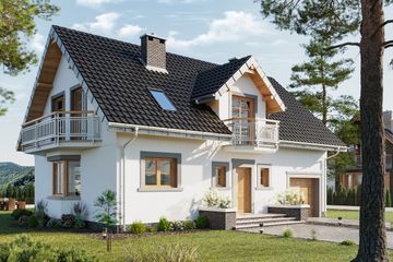  Projekt domu Zofia Polo (1120) (KRD2087) - projekt domu parterowego z poddaszem - Zdjęcie 1