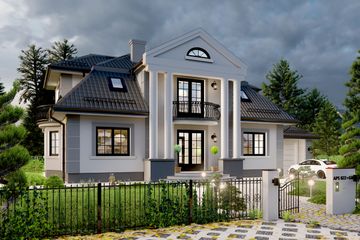  Projekt domu APS 022 + G (LUA1074) - projekt domu parterowego z poddaszem - Zdjęcie 8