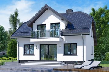  Projekt domu APS 074 (LUA1085) - projekt domu parterowego z poddaszem - Zdjęcie 2