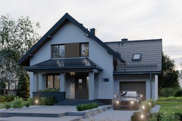  Projekt domu APS 075 (LUA1086) - projekt domu parterowego z poddaszem - Zdjęcie 3