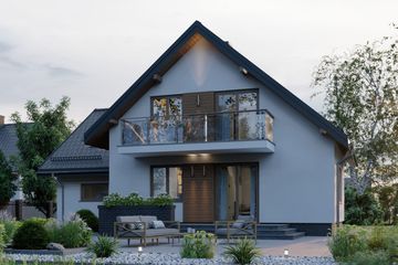  Projekt domu APS 075 (LUA1086) - projekt domu parterowego z poddaszem - Zdjęcie 4