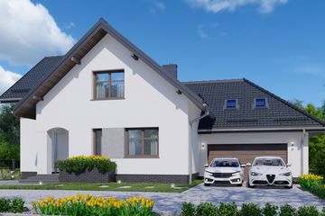  Projekt domu APS 088 (LUA1099) - projekt domu parterowego z poddaszem - Zdjęcie 2