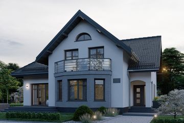  Projekt domu APS 088 (LUA1099) - projekt domu parterowego z poddaszem - Zdjęcie 3