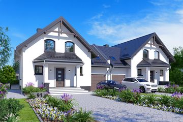  Projekt domu APS 091 (LUA1102) - projekt domu parterowego z poddaszem - Zdjęcie 1