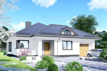  Projekt domu APS 093 (LUA1104) - projekt domu parterowego - Zdjęcie 1