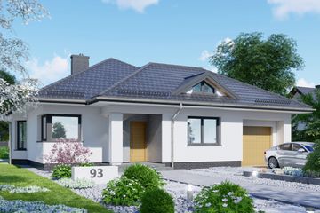  Projekt domu APS 093 (LUA1104) - projekt domu parterowego - Zdjęcie 1