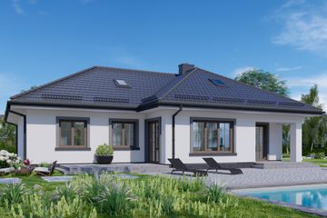  Projekt domu APS 097 (LUA1108) - projekt domu parterowego - Zdjęcie 1