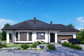  Projekt domu APS 097 (LUA1108) - projekt domu parterowego - Zdjęcie 3